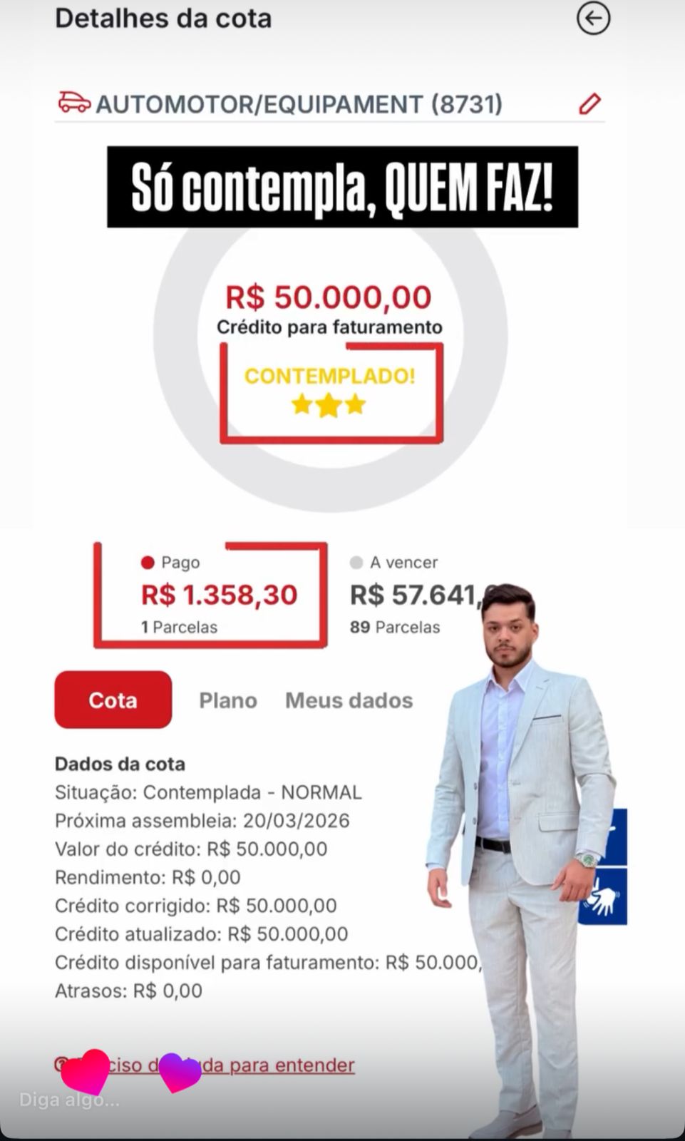 Exemplo de contemplação